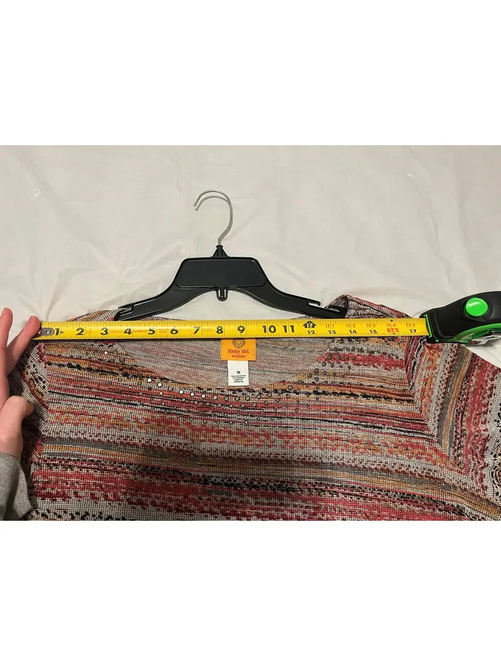 Lot of 2 Ruby Rd. Size 1X Women's Blouse  Feather & Stripe Print Top NWT Size 1X - Picture 8 of 15